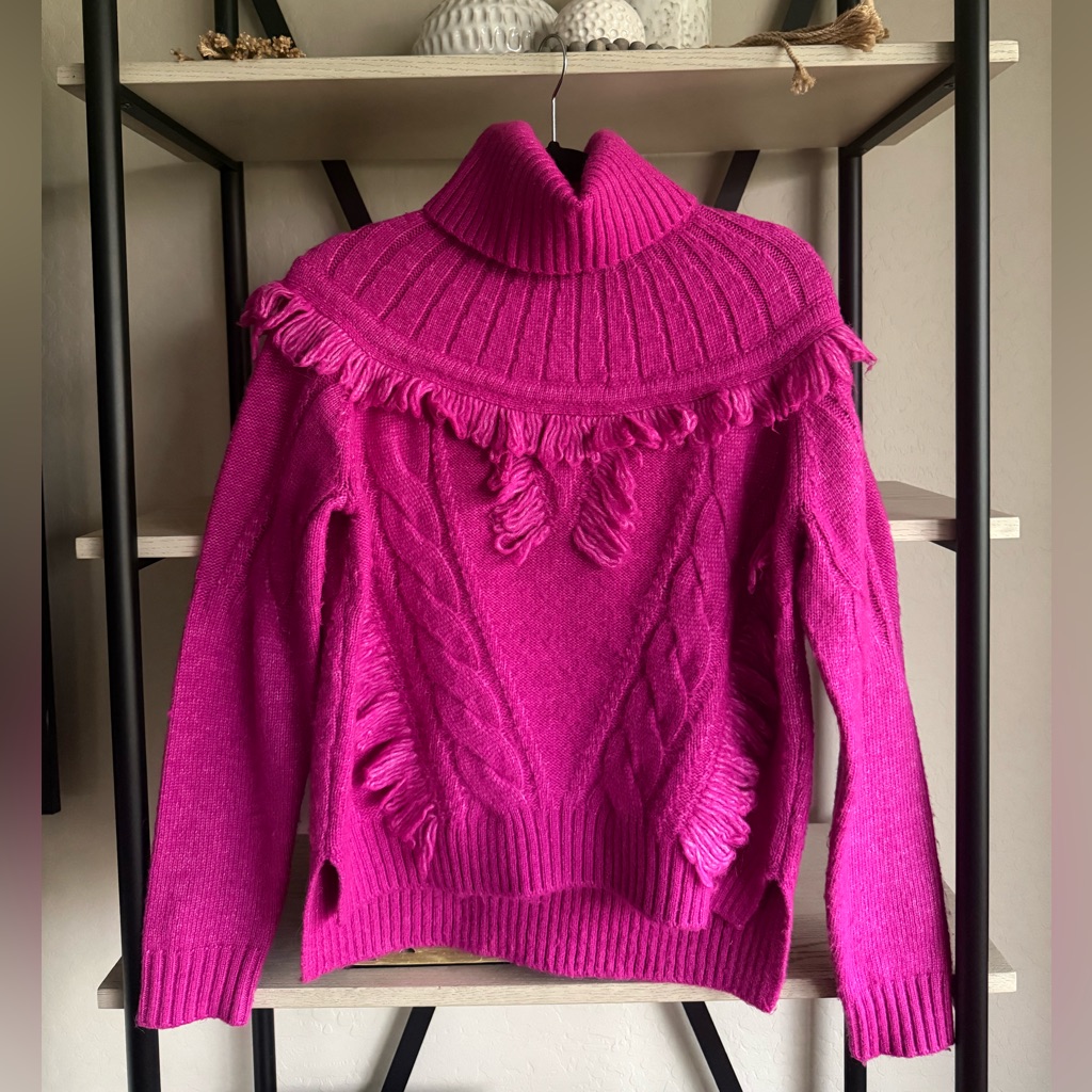 Ramy Brook: Mya Fringe Cable-Knit Sweater